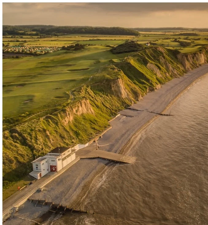Scenic Coastal Public Walking Path in Norfolk, England, UK