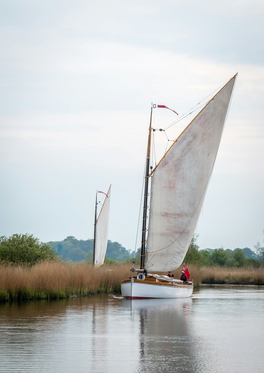 Norfolk broads with sailing boat for water activities
